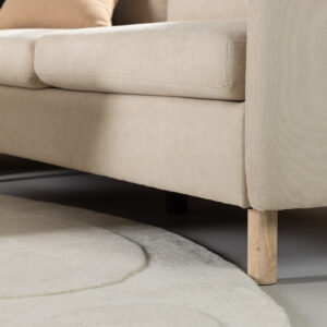 Zero – Canapé 3 places – Beige, Naturel – 195 x 83 x 295 cm