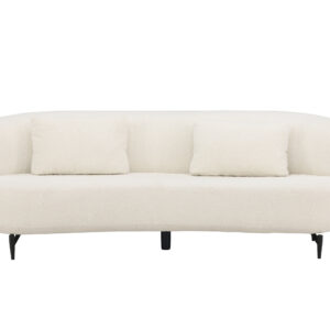 Luna – Canapé 3 places – Noir, Blanc – 100 x 80 x 224 cm