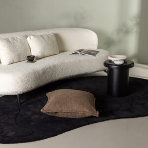 Luna – Canapé 3 places – Noir, Blanc – 100 x 80 x 224 cm