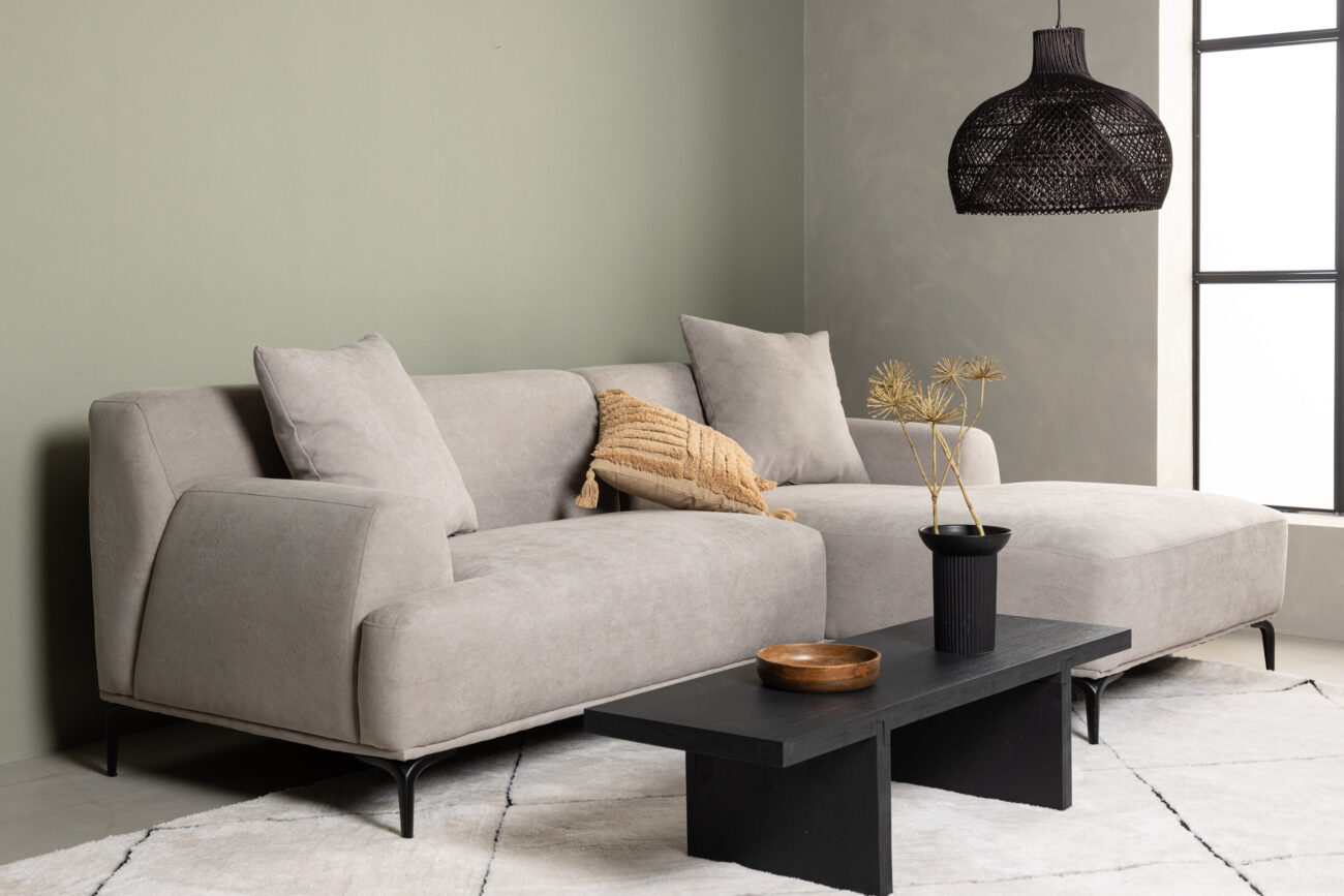 Viskan – Canapé 3 places – Noir, Gris clair – 92 x 77 x 242 | 158 cm