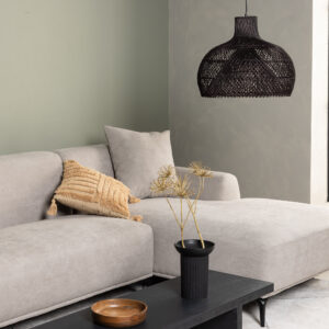 Viskan – Canapé 3 places – Noir, Gris clair – 92 x 77 x 242 | 158 cm