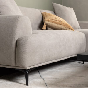 Viskan – Canapé 3 places – Noir, Gris clair – 92 x 77 x 242 | 158 cm