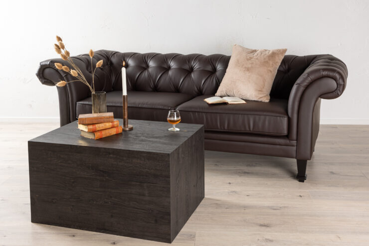 Ätran – Canapé 3 places – Noir, Marron – 95 x 76 x 226 cm
