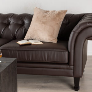 Ätran – Canapé 3 places – Noir, Marron – 95 x 76 x 226 cm