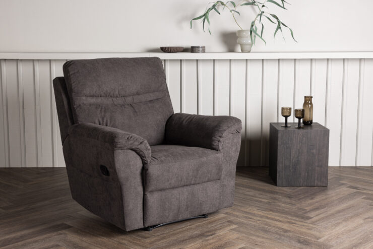 Taranto – Armchair – Noir, Marron – 96 x 102 x 96 cm