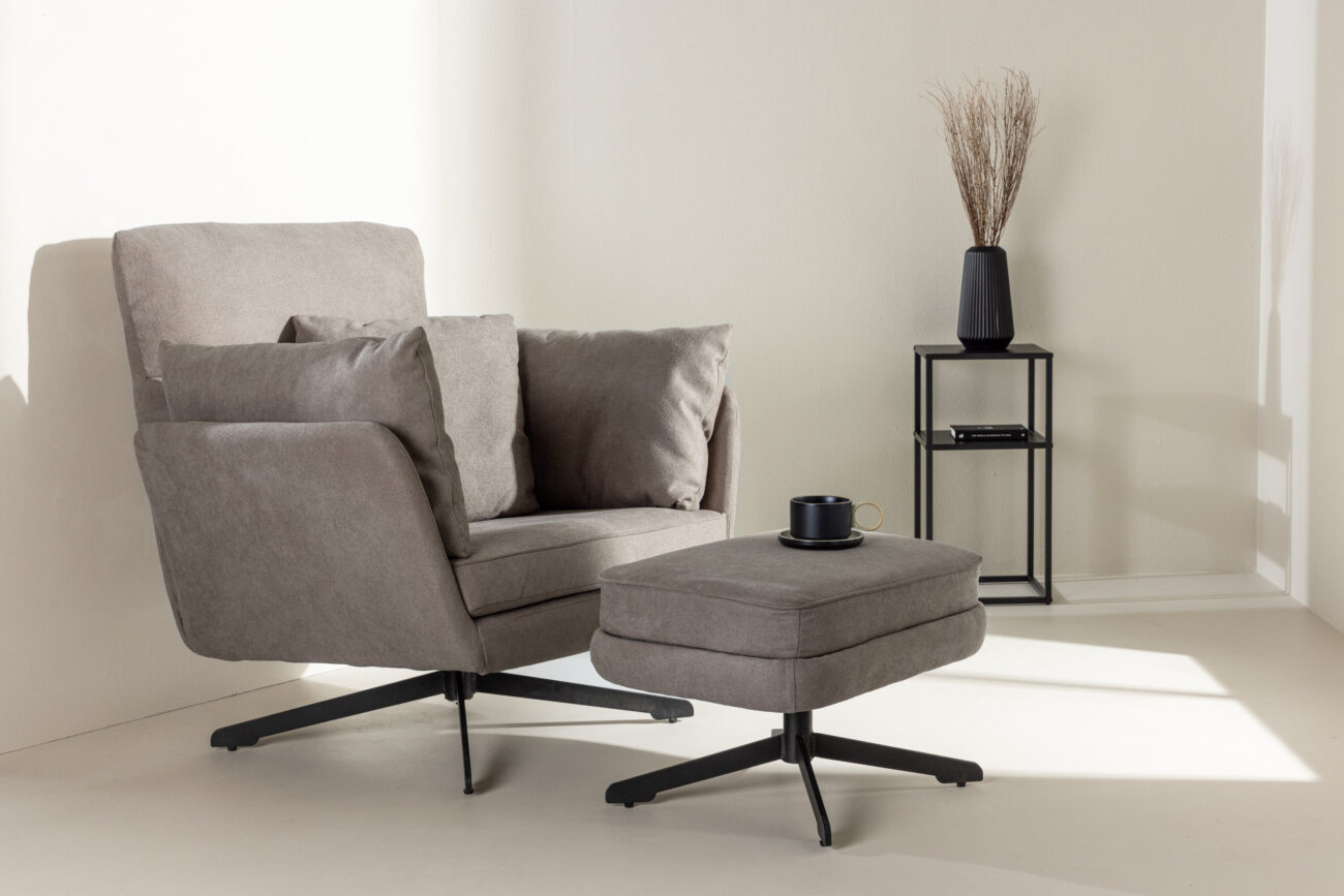 Madrid – Armchair – Noir, Gris – 85 x 93 x 96 cm