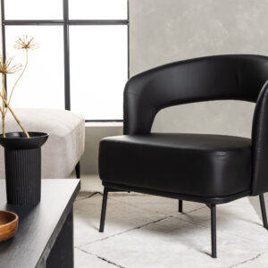 Mundo – Armchair – Noir – 71 x 78 x 75 cm