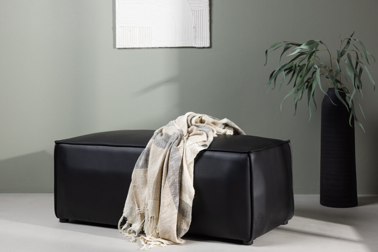 Palermo – Pouf – Noir – 119 x 47 x 59 cm