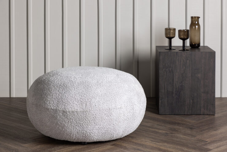 Bologna – Pouf – Gris clair – 74 x 40 x 74 cm