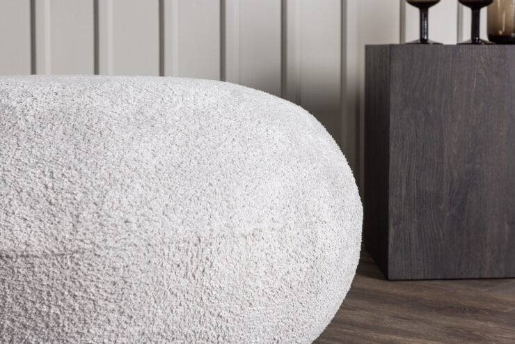Bologna – Pouf – Gris clair – 74 x 40 x 74 cm