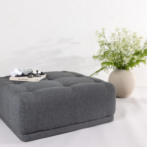 Turin – Pouf – Gris foncé – 100 x 40 x 100 cm