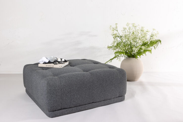 Turin – Pouf – Gris foncé – 100 x 40 x 100 cm