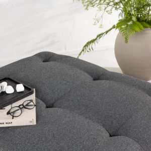 Turin – Pouf – Gris foncé – 100 x 40 x 100 cm