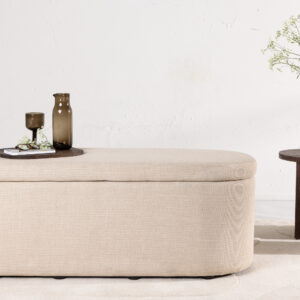 Potenza – Ottoman – Blanc cassé – 130 x 47 x 50 cm