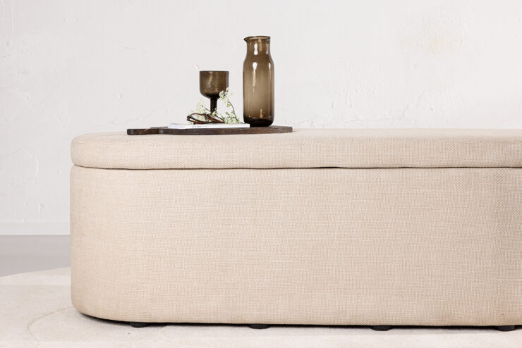 Potenza – Ottoman – Blanc cassé – 130 x 47 x 50 cm