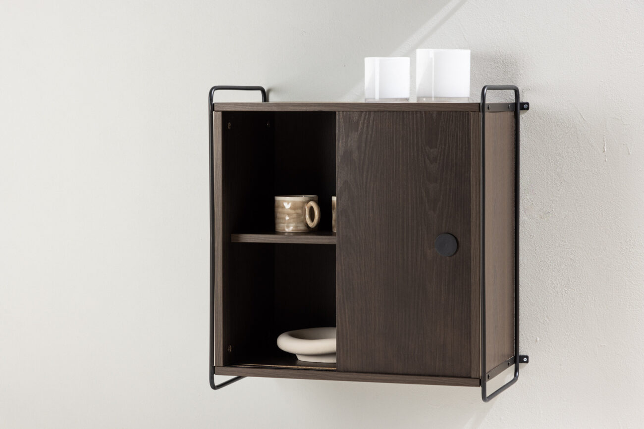 Paris – Meuble de rangement – Noir, Moka – 35 x 68 x 60 cm