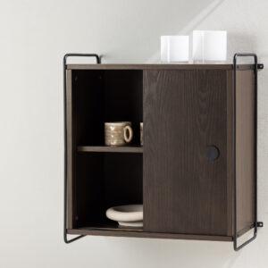Paris – Meuble de rangement – Noir, Moka – 35 x 68 x 60 cm