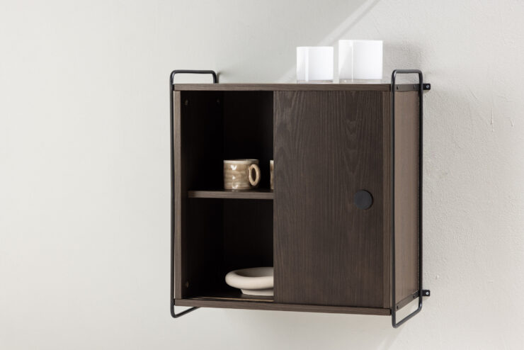 Paris – Meuble de rangement – Noir, Moka – 35 x 68 x 60 cm