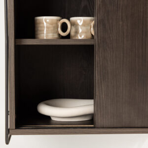 Paris – Meuble de rangement – Noir, Moka – 35 x 68 x 60 cm