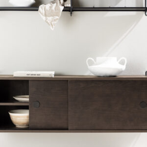 Paris – Meuble de rangement – Noir, Moka – 35 x 48 x 122 cm