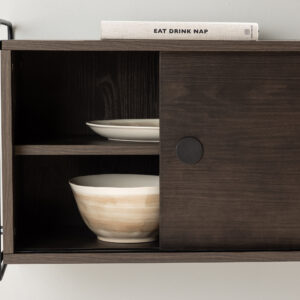 Paris – Meuble de rangement – Noir, Moka – 35 x 48 x 122 cm