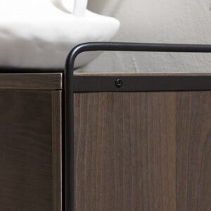 Paris – Meuble de rangement – Noir, Moka – 35 x 48 x 122 cm