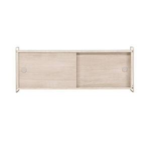 Paris – Meuble de rangement – Beige, Blanchi – 35 x 48 x 122 cm