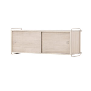 Paris – Meuble de rangement – Beige, Blanchi – 35 x 48 x 122 cm