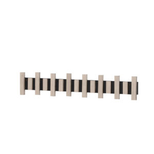 Nimes – Porte-manteau – Noir, Blanchi – 4 x 13 x 75 cm