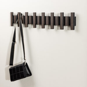 Nimes – Porte-manteau – Noir, Moka – 4 x 13 x 75 cm