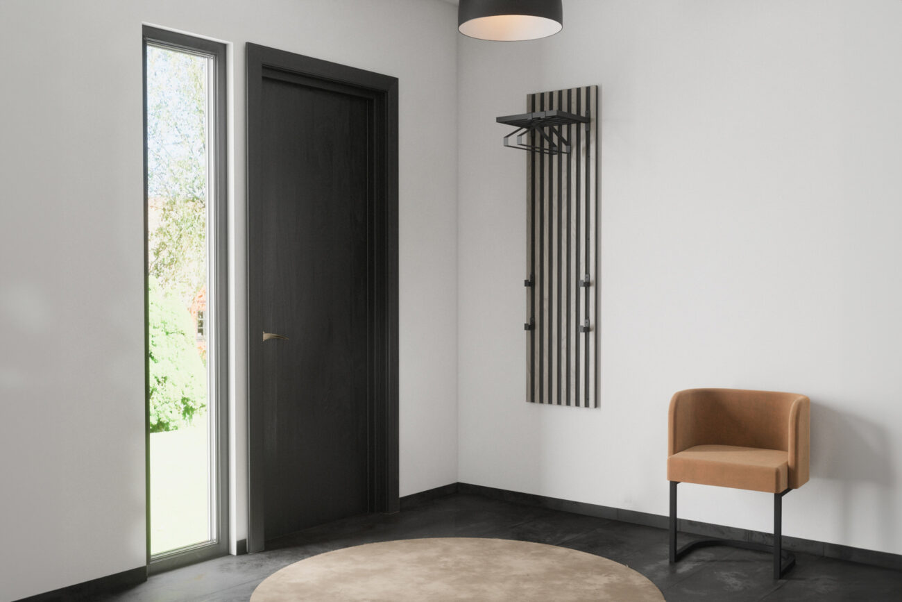 Nimes – Porte-manteau – Noir – 3 x 18 x 43 cm