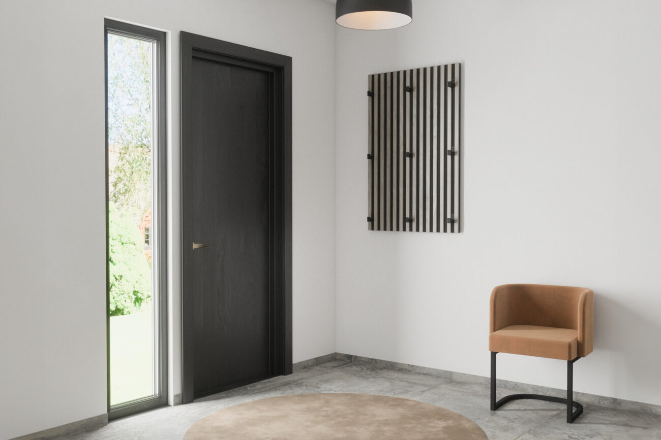 Nimes – Porte-manteau – Noir, Blanchi – 3 x 114 x 73 cm
