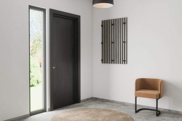 Nimes – Porte-manteau – Noir, Blanchi – 3 x 114 x 73 cm