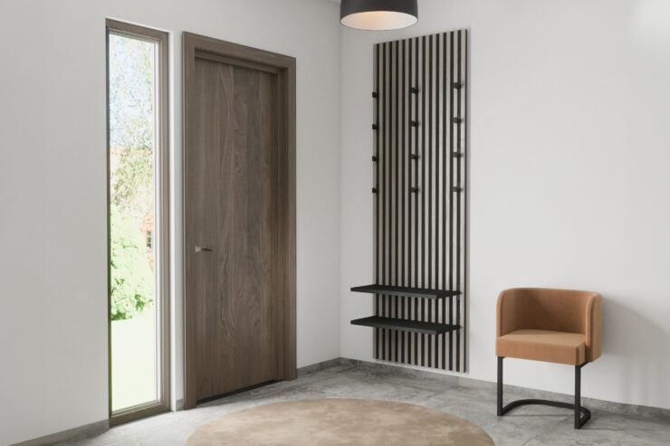 Nimes – Porte-manteau – Noir, Blanchi – 3 x 114 x 73 cm