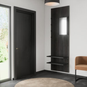 Nimes – Porte-manteau – Noir, Moka – 3 x 114 x 73 cm