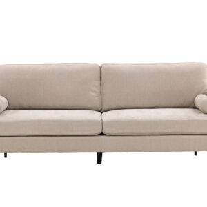 Antibes – Canapé 3 places – Beige, Noir – 87 x 86 x 210 cm