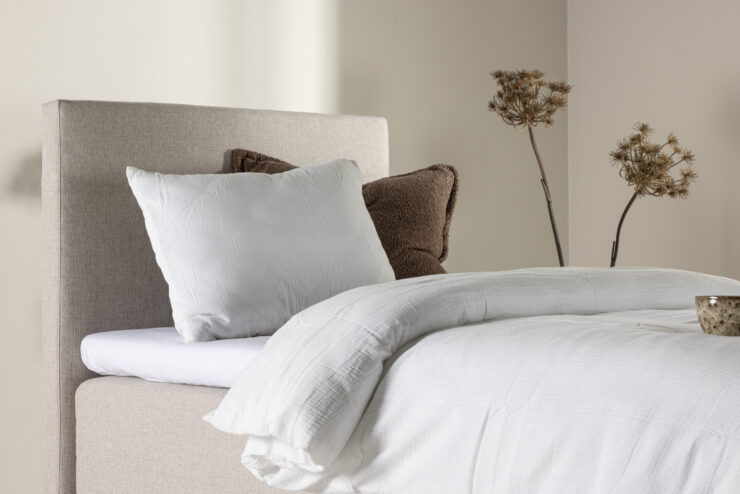 Mesa – Single Bed – Beige, Champagne – 200 x 66 x 90 cm