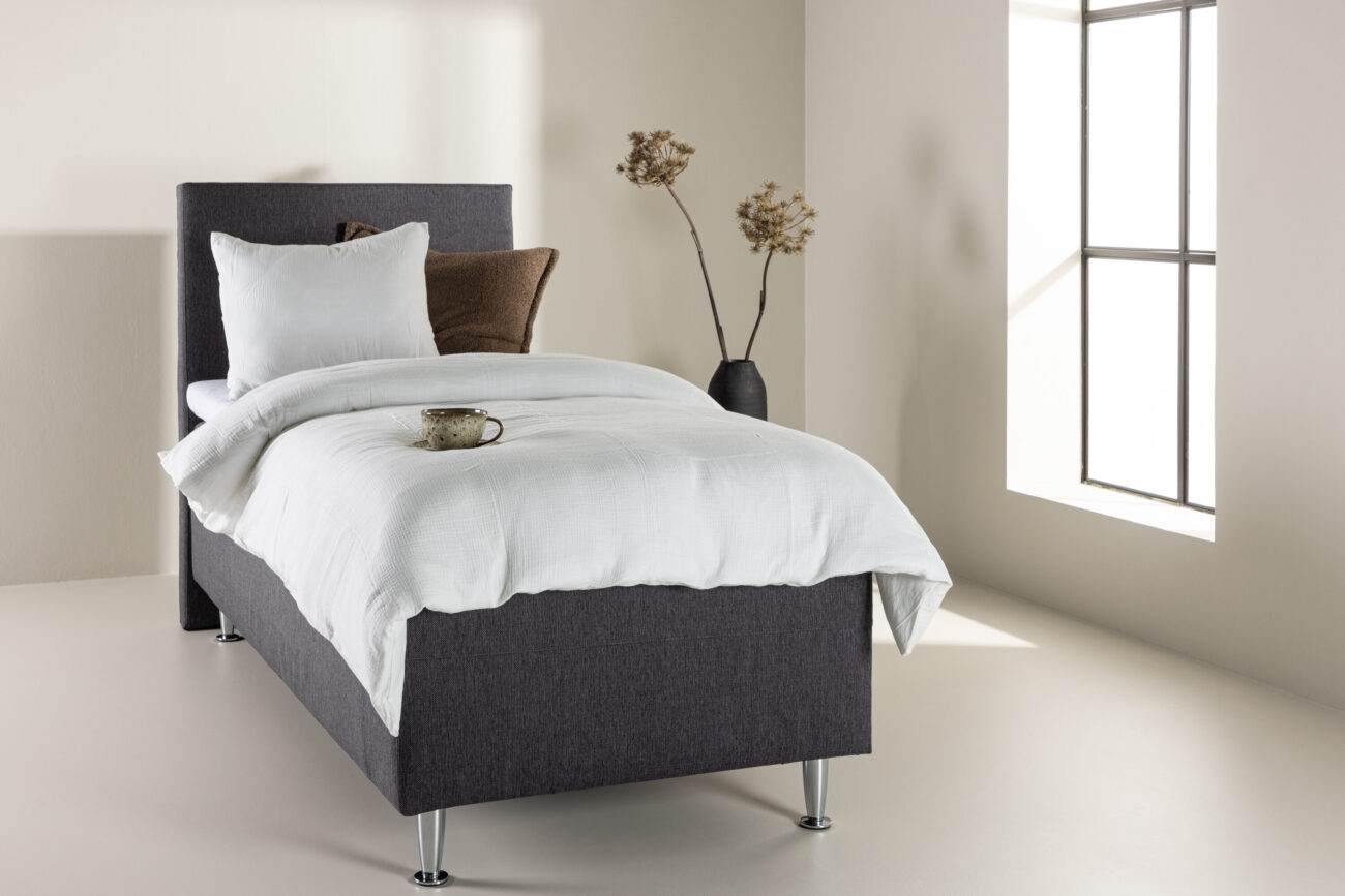 Mesa – Single Bed – Gris foncé, Champagne – 200 x 66 x 90 cm