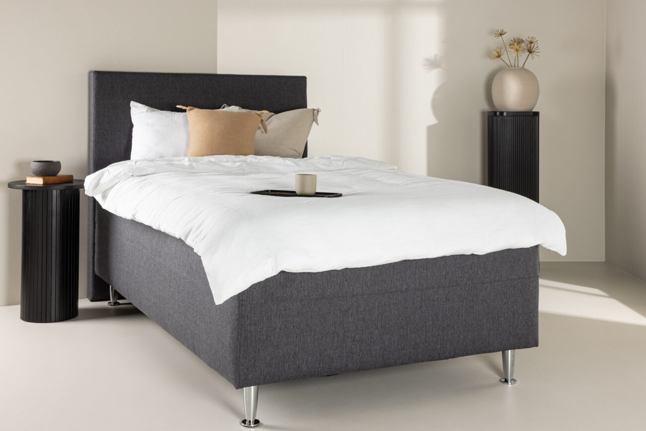 Mesa – Single Bed – Gris foncé, Champagne – 200 x 66 x 120 cm