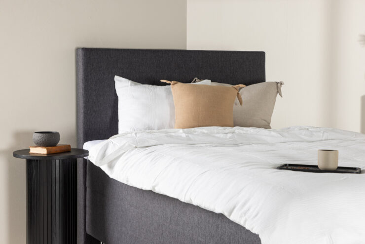 Mesa – Single Bed – Gris foncé, Champagne – 200 x 66 x 120 cm