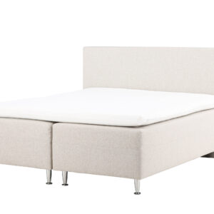 Mesa – Double Bed – Beige, Argenté – 200 x 66 x 180 cm