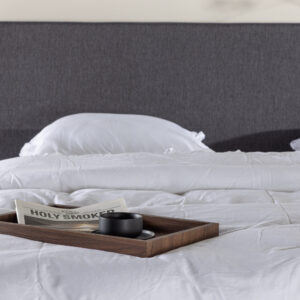 Mesa – Double Bed – Gris foncé, Champagne – 200 x 66 x 180 cm