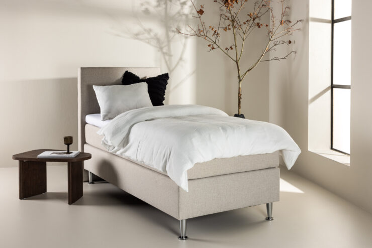 Toledo – Single Bed – Beige, Champagne – 200 x 66 x 90 cm