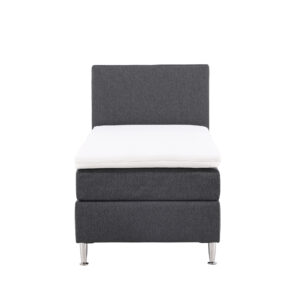 Toledo – Single Bed – Gris foncé, Champagne – 200 x 66 x 90 cm