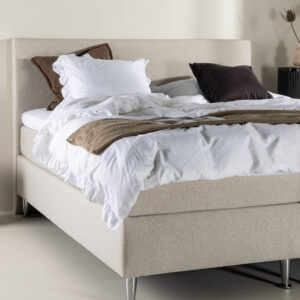 Toledo – Double Bed – Beige, Champagne – 200 x 66 x 180 cm