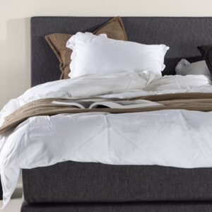 Toledo – Double Bed – Gris foncé, Champagne – 200 x 66 x 180 cm