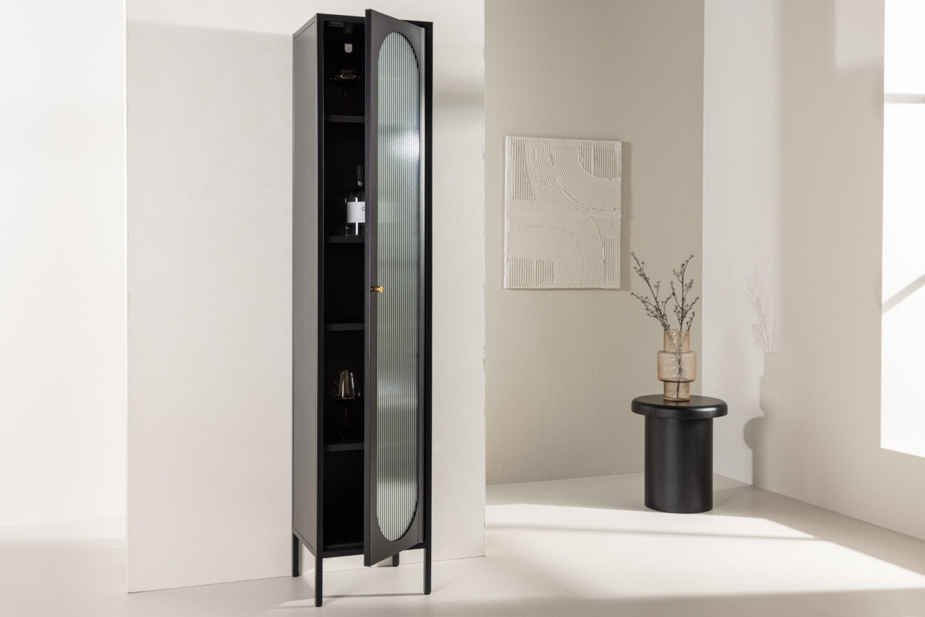 Cali – Meuble de rangement – Noir – 35 x 180 x 37 cm