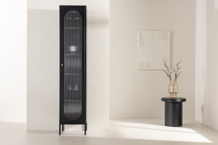 Cali – Meuble de rangement – Noir – 35 x 180 x 37 cm
