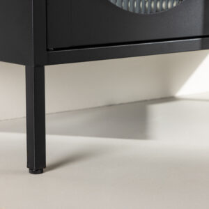 Lima – Meuble de rangement – Noir – 35 x 180 x 80 cm