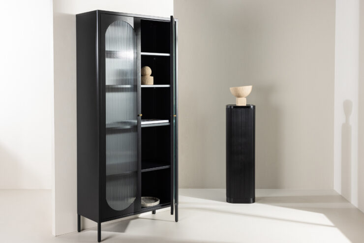 Lima – Meuble de rangement – Noir – 35 x 180 x 80 cm